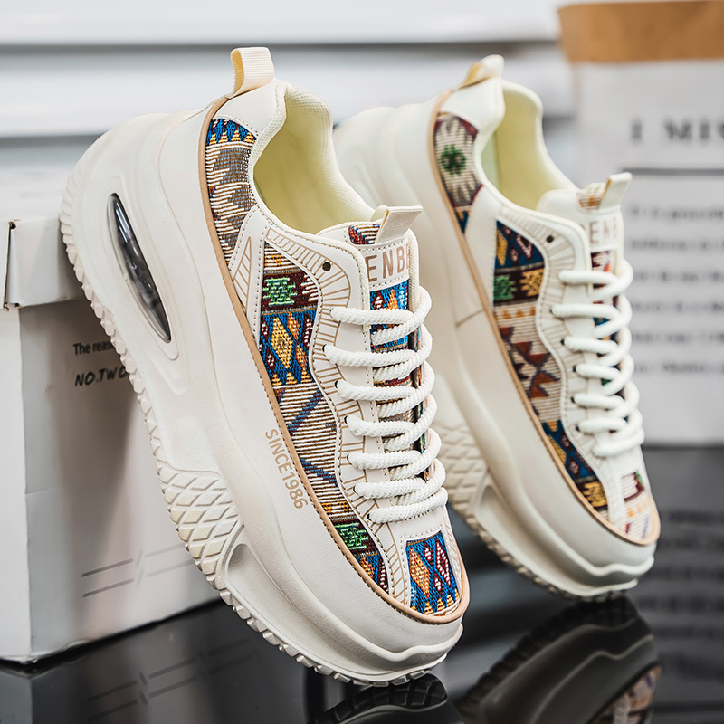 Férfi cipők Új tavaszi, minden mérkőzésre alkalmas alkalmi divat Forrest Gump futó sport személyre szabott graffiti vastag talpú Torre cipők 2025