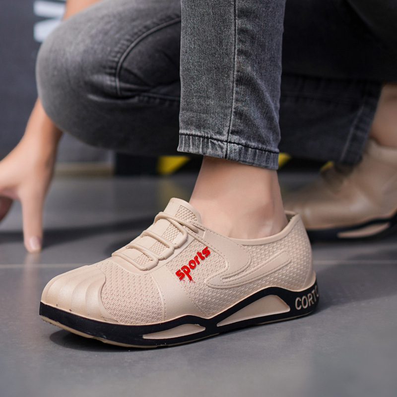 Piiriülesed moe Korea meeste nelja aastaaja kummist saapad ehitusplatsile, õue, veekindlad, libisemiskindlad, kulumiskindlad madala säärega kummist kingad