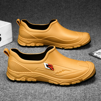 Férfi esőcsizma, nyári horgászcipő, vízálló, rövid, középmagas szárú, csúszásmentes esőcsizma, kültéri, csúszásmentes, kopásálló, speciális csizma, munkacipő