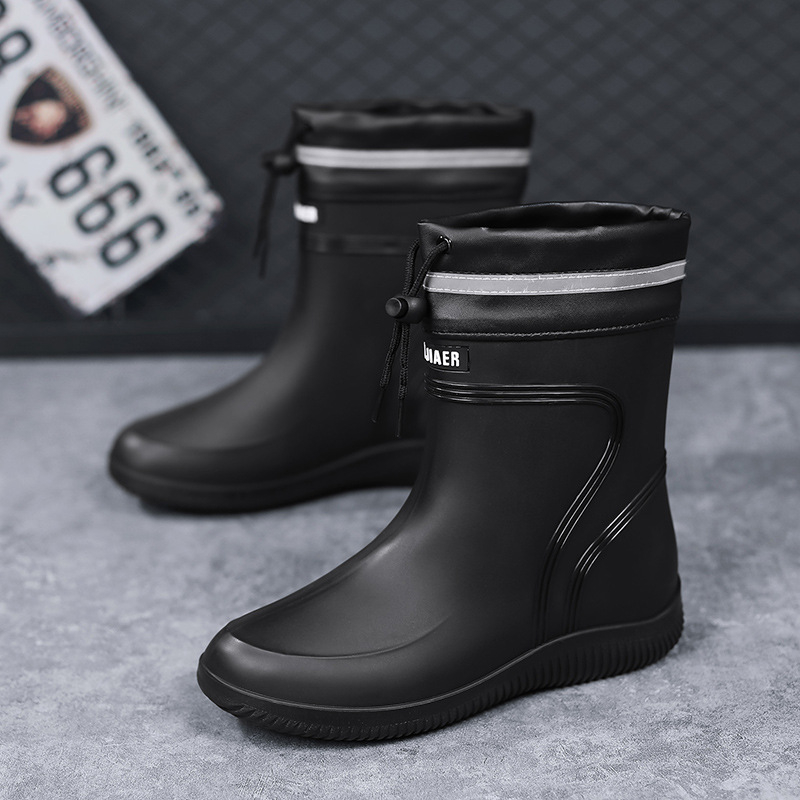 Veekindlad meeste ja naiste kingad, moodsad poolsääreni ulatuvad pingutusnööriga moodsad kummist kingad, libisemiskindlad töökingad, kalapüügiks mõeldud köögisaapad