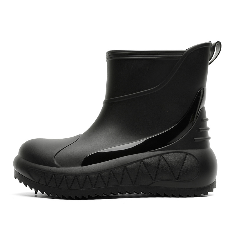 Meestele mõeldud piiriülesed moesaapad, lühikese taldaga pealisrõivad, pehme tallaga veekindlad kingad, kalastuskingad õues kasutamiseks, libisemiskindlad köögikummikingad, autopesukingad