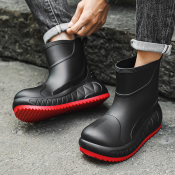 Νέα κομψά ανδρικά αδιάβροχα αντιολισθητικά παπούτσια για υπαίθριες δραστηριότητες μέχρι τη μέση της γάμπας με επένδυση από φλις, ζεστά ιαπωνικά, ευέλικτα, αδιάβροχα, διασυνοριακά