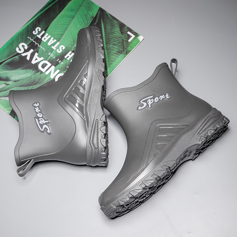 2023. aasta uued meeste veesussid, moodsed lühikese toruga kummikud, kummikud, paksu tallaga kulumiskindlad köögi- ja autopesu tööjalatsid meestele hulgimüügist