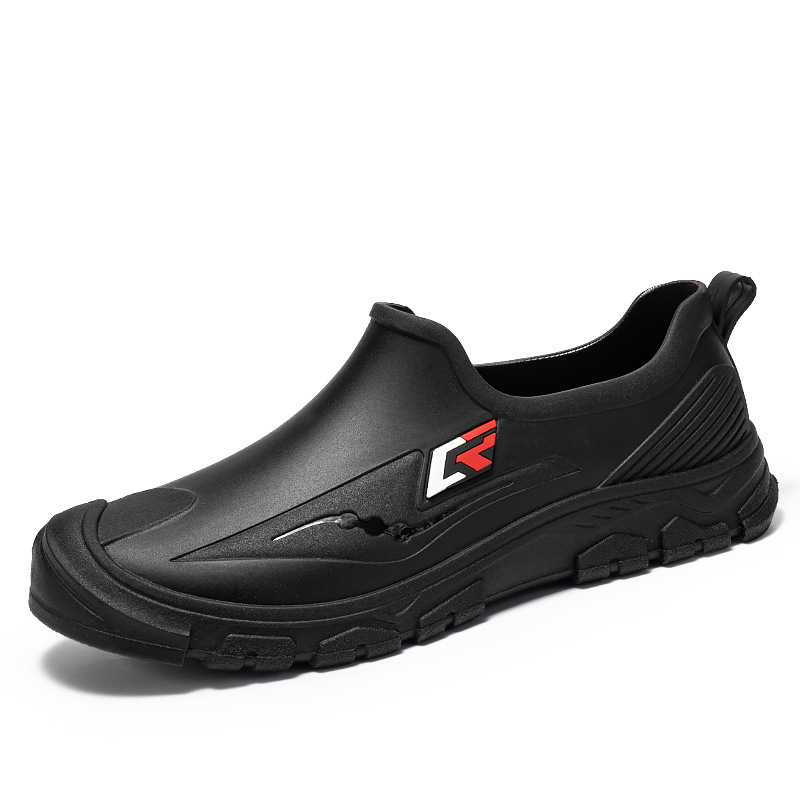 Uued madala säärega meeste vihmakingad, lühikesed sametist soojad libisemiskindlad veekindlad kingad, meeste mood, autopesu, köök, hulgimüük