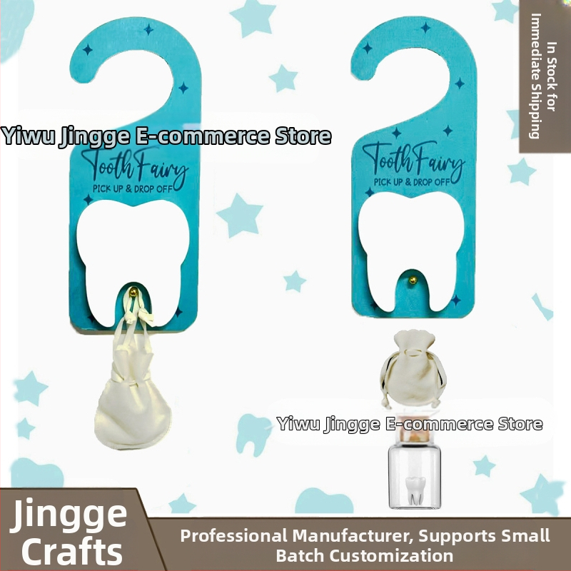 Határokon átnyúló új gyermek fogtündér ajtó függő medál kilincs fogtündér akasztó fog csepp ajándék kilincs medál dekoráció