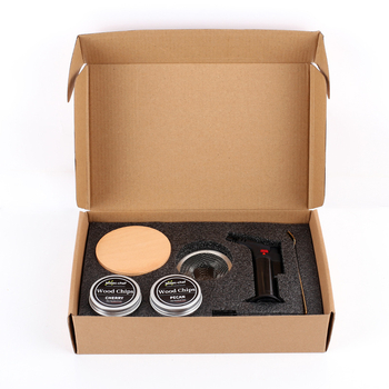 Персонализирана масивна дървесина, креативна дървена пушалка за коктейли, Amazon, популярна пушена дървена капачка, популярен комплект за пушене