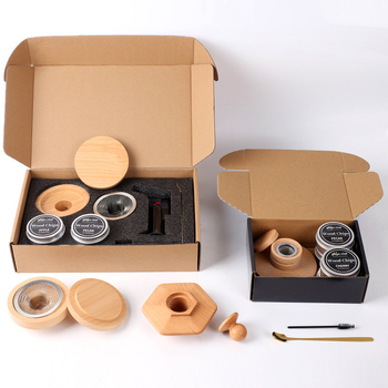 Персонализирана масивна дървесина, креативна дървена пушалка за коктейли, Amazon, популярна пушена дървена капачка, популярен комплект за пушене