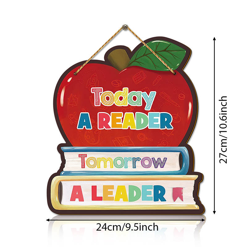 Semn decorativ creativ din lemn cu măr pentru decorarea casei, Temu transfrontalier, sezonul absolvirii