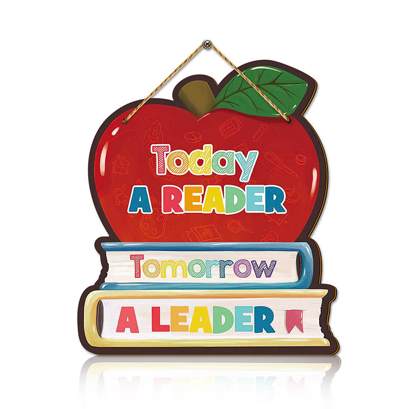 Semn decorativ creativ din lemn cu măr pentru decorarea casei, Temu transfrontalier, sezonul absolvirii
