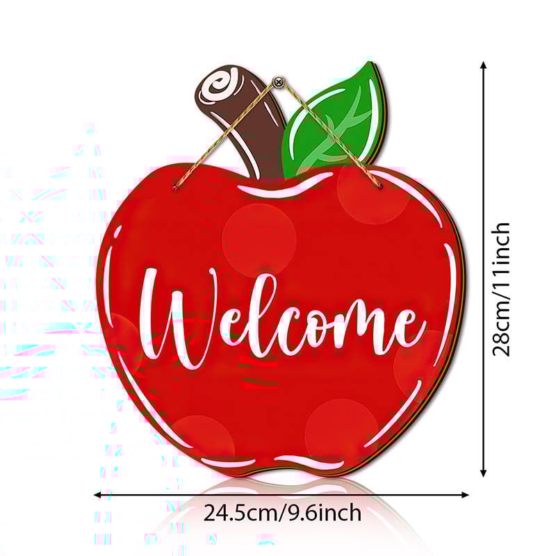 Semn decorativ creativ din lemn cu măr pentru decorarea casei, Temu transfrontalier, sezonul absolvirii