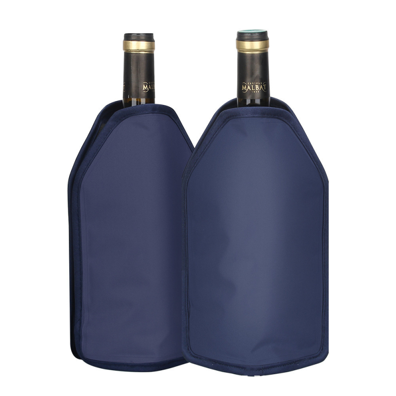 Veinikülmikuga jääveini nailonist pöörleva geeliga jääkott Kiirelt jahutav punase veini kott Veinikattega jääkott