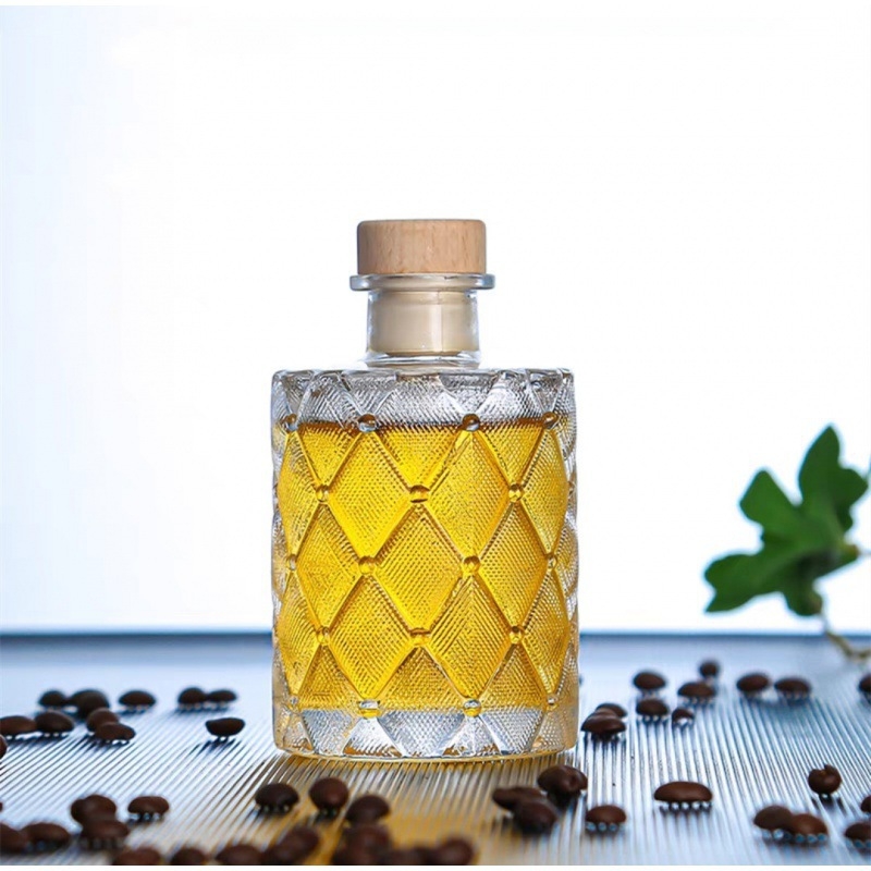 Χονδρική 200ml κρύο εκχύλισμα καφέ σφραγισμένο μπουκάλι με μοτίβο διαμαντιών μικρό μπουκάλι μικρό μπουκάλι κρασιού μπουκάλι ποτών αυτοπαρασκευασμένο κρασί Bayberry