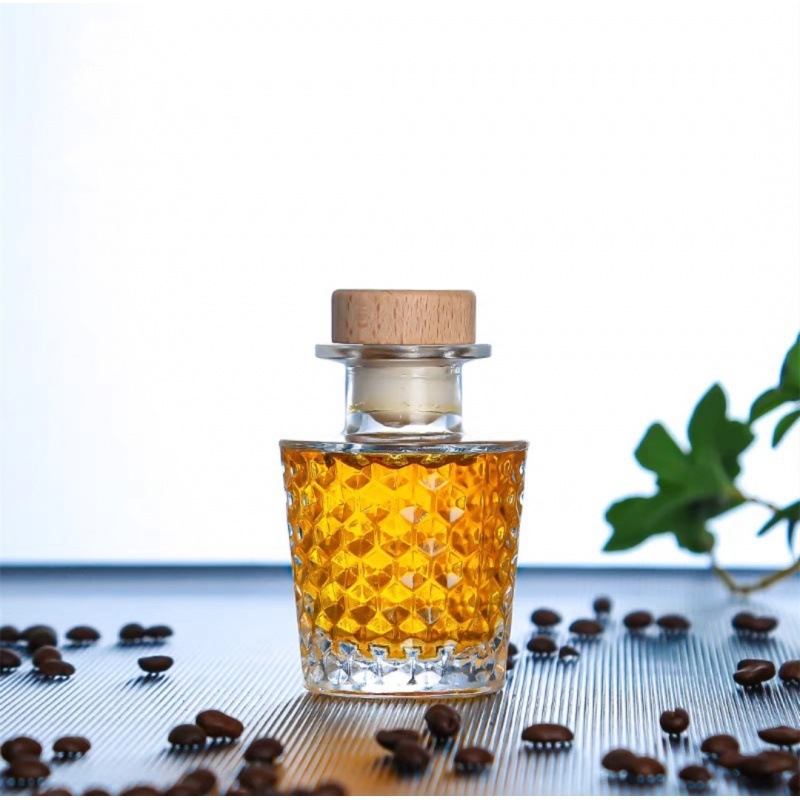 Χονδρική 200ml κρύο εκχύλισμα καφέ σφραγισμένο μπουκάλι με μοτίβο διαμαντιών μικρό μπουκάλι μικρό μπουκάλι κρασιού μπουκάλι ποτών αυτοπαρασκευασμένο κρασί Bayberry