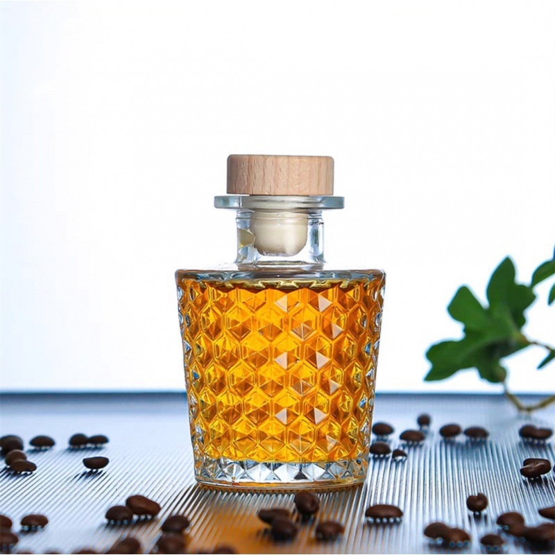 Χονδρική 200ml κρύο εκχύλισμα καφέ σφραγισμένο μπουκάλι με μοτίβο διαμαντιών μικρό μπουκάλι μικρό μπουκάλι κρασιού μπουκάλι ποτών αυτοπαρασκευασμένο κρασί Bayberry