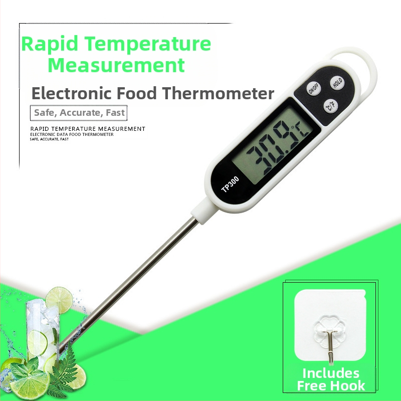 TP300 електронен термометър за храна, сонда за барбекю, термометър за стайна температура, температура на водата, температура на маслото, измерване на температурата на газа, климатик
