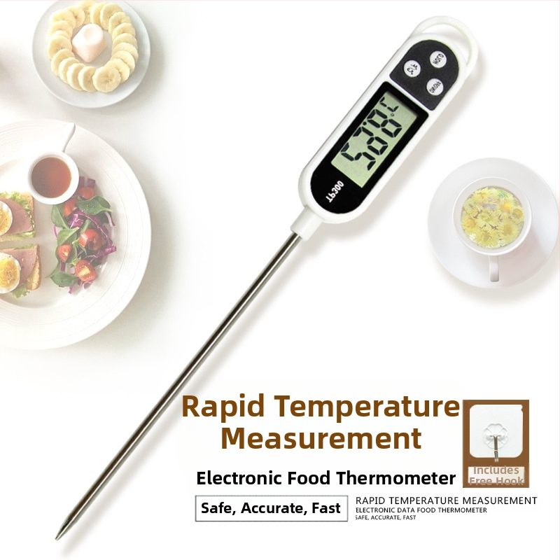 TP300 електронен термометър за храна, сонда за барбекю, термометър за стайна температура, температура на водата, температура на маслото, измерване на температурата на газа, климатик