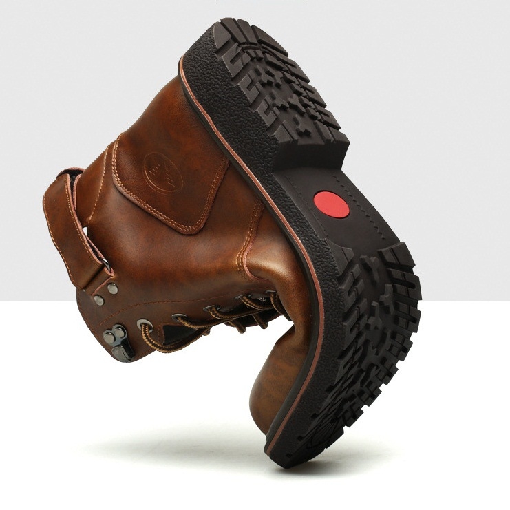 2025 m. nauji britiški vyriški aulinukai su vilnos pamušalu Martino stiliaus, laisvalaikio, vidutinio aukščio, odiniai aulinukai, madingi vyriški medvilniniai aulinukai, šilti aulinukai, madingi batai.