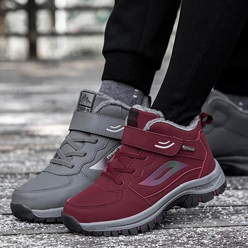 Eakate kingad meestele, kõrge pealispinnaga fliisvoodriga soojad puuvillased kingad, keskealistele ja eakatele mõeldud jalutuskingad, veekindlad libisemiskindlad naiste tossud