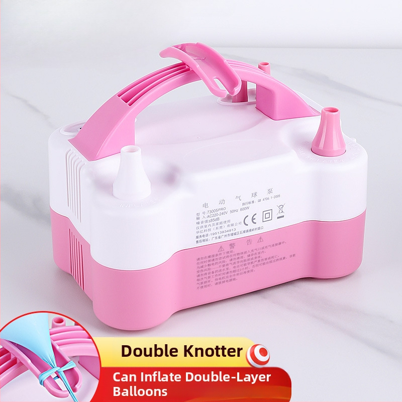 2025 нова двуслойна електрическа машина за надуване на балони, въздушна помпа, автоматична помпа с двоен отвор, вижте подробности