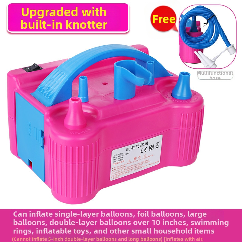 2025 нова двуслойна електрическа машина за надуване на балони, въздушна помпа, автоматична помпа с двоен отвор, вижте подробности