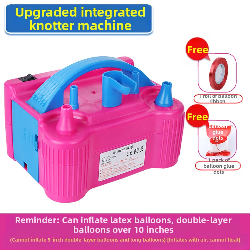 2025 нова двуслойна електрическа машина за надуване на балони, въздушна помпа, автоматична помпа с двоен отвор, вижте подробности