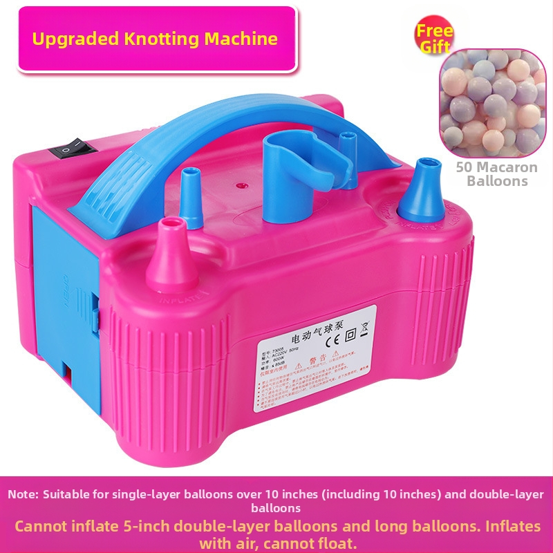 2025 нова двуслойна електрическа машина за надуване на балони, въздушна помпа, автоматична помпа с двоен отвор, вижте подробности