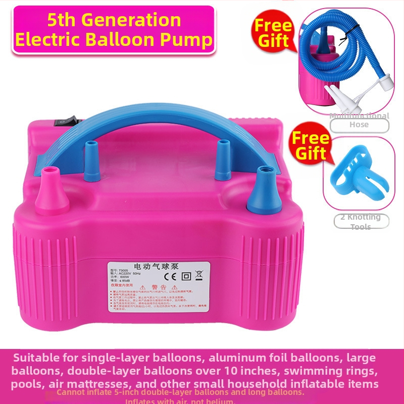 2025 нова двуслойна електрическа машина за надуване на балони, въздушна помпа, автоматична помпа с двоен отвор, вижте подробности