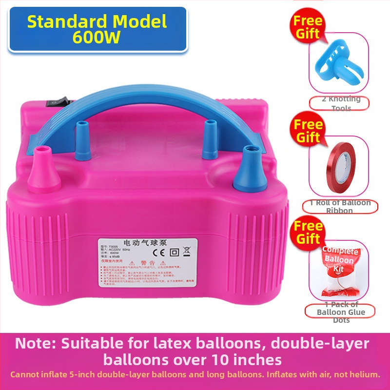 2025 нова двуслойна електрическа машина за надуване на балони, въздушна помпа, автоматична помпа с двоен отвор, вижте подробности
