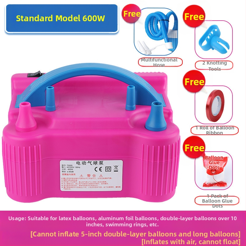 2025 нова двуслойна електрическа машина за надуване на балони, въздушна помпа, автоматична помпа с двоен отвор, вижте подробности