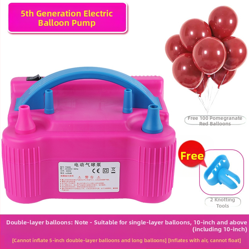 2025 нова двуслойна електрическа машина за надуване на балони, въздушна помпа, автоматична помпа с двоен отвор, вижте подробности