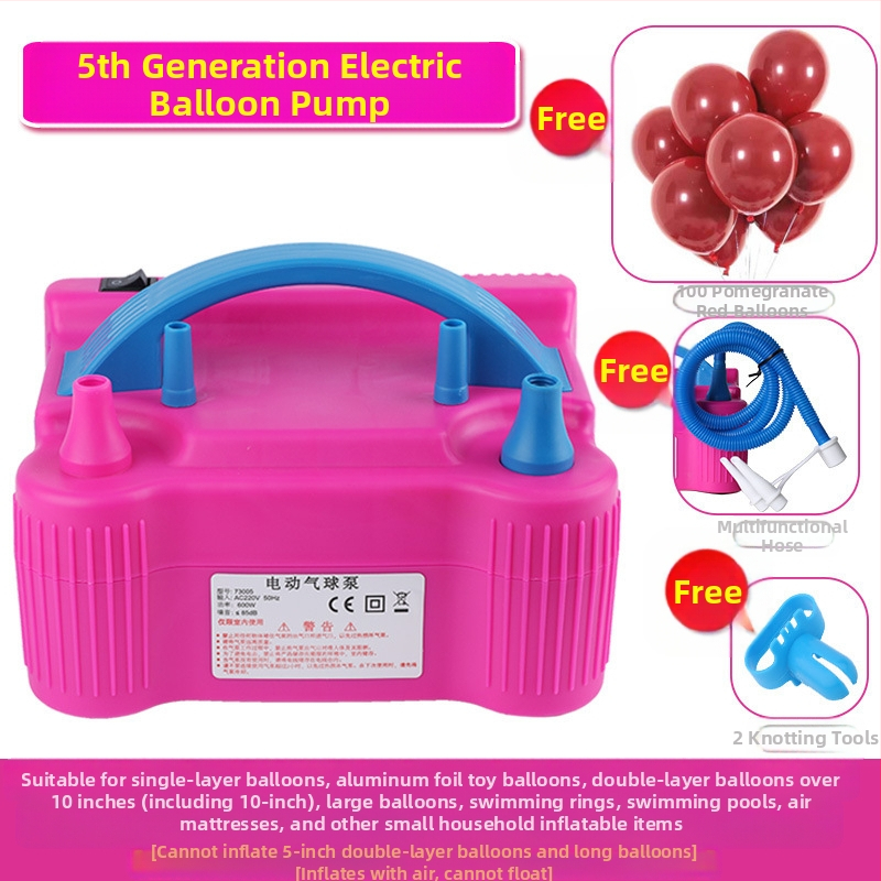 2025 нова двуслойна електрическа машина за надуване на балони, въздушна помпа, автоматична помпа с двоен отвор, вижте подробности