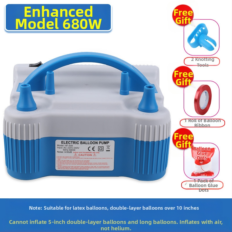 2025 нова двуслойна електрическа машина за надуване на балони, въздушна помпа, автоматична помпа с двоен отвор, вижте подробности