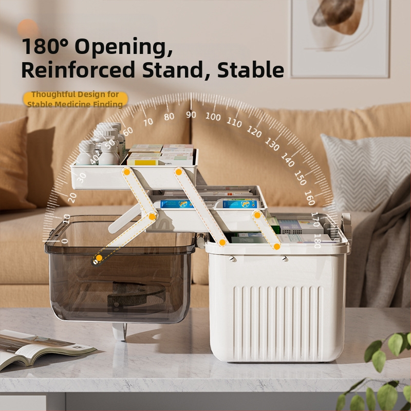 Кутия за лекарства за дома Голяма кутия за съхранение на лекарства Домакинска кутия за лекарства с голям капацитет Класификация на медицинската кутия за спешни случаи