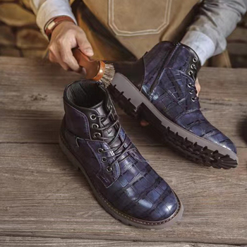 Νέες Αφίξεις 2024 Χαμηλοτάκουνες Μπότες Martin Ανδρικές, Ανθεκτικές στη Φθορά, Μπότες Αστραγάλου Βρετανικού Στυλ, Ρετρό Ανδρικές Δερμάτινες Μπότες με Μεσαίο Τακούνι