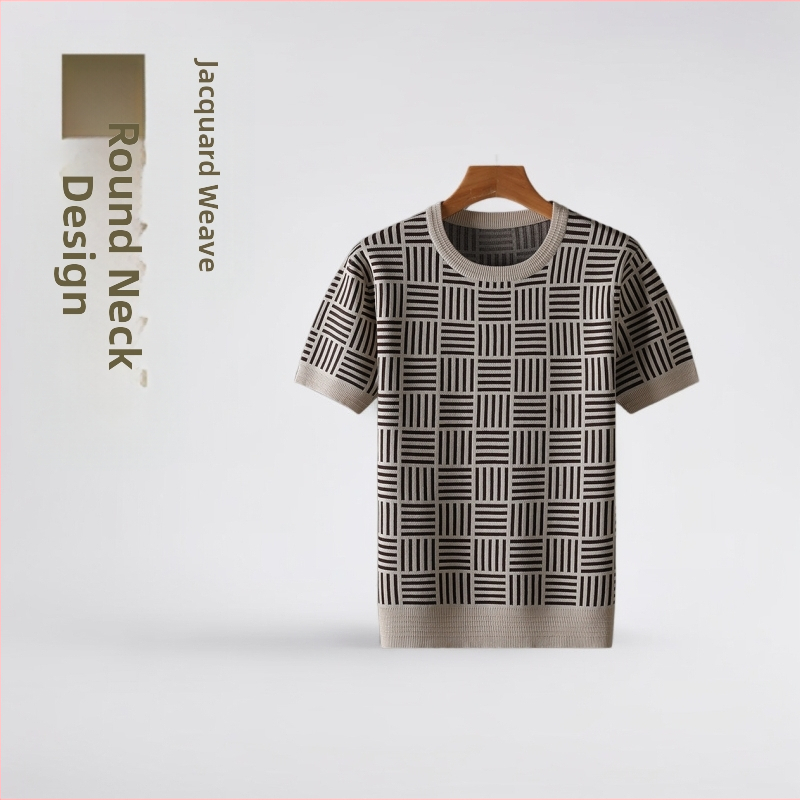 Őszi-téli kerek nyakú alapréteg félujjú plus size rövid ujjú kötött pulóver jacquard bolyhosodásmentes pulóver meleg középhosszú fazon