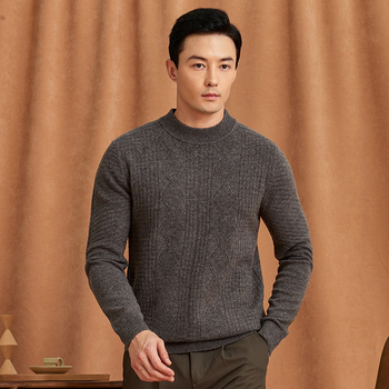 VISIONE Πουλόβερ από κασμίρ για άνδρες, μονόχρωμο, casual, πλεκτό πουλόβερ με μισό ζιβάγκο, φθινοπωρινό και χειμερινό πουλόβερ