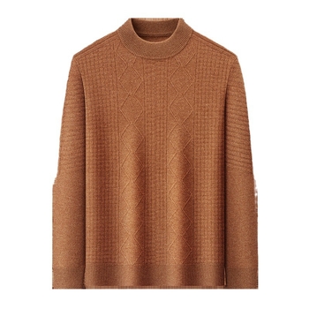 VISIONE Πουλόβερ από κασμίρ για άνδρες, μονόχρωμο, casual, πλεκτό πουλόβερ με μισό ζιβάγκο, φθινοπωρινό και χειμερινό πουλόβερ