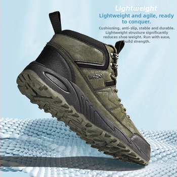 Jinjiang férfi cipő 2024 új plus size magas szárú kültéri szabadidős sport férfi vastag talpú kopásálló csúszásmentes túracipő