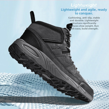 Jinjiang férfi cipő 2024 új plus size magas szárú kültéri szabadidős sport férfi vastag talpú kopásálló csúszásmentes túracipő