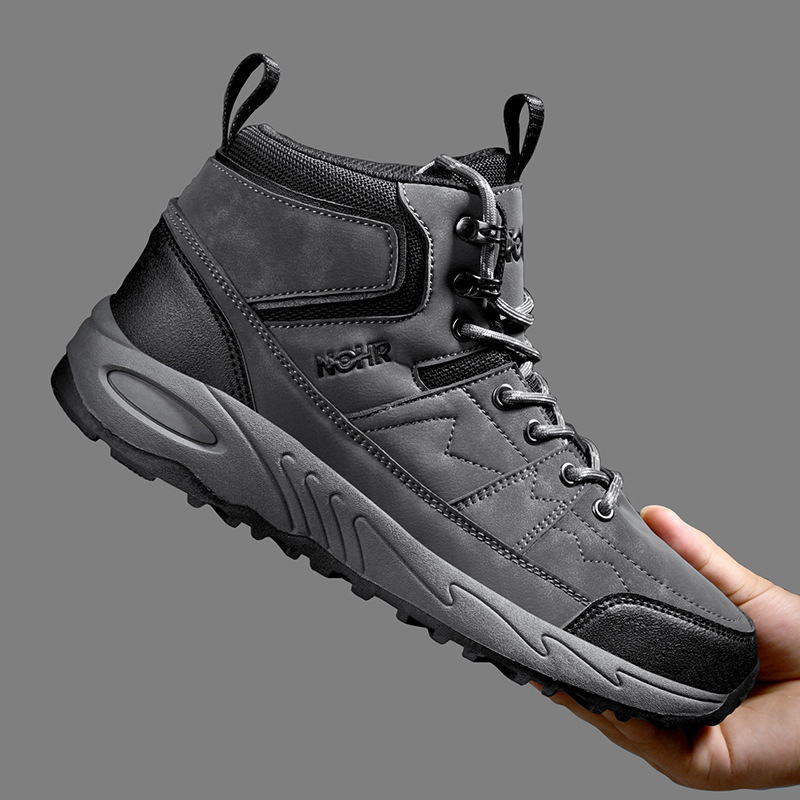 Jinjiang férfi cipő 2024 új plus size magas szárú kültéri szabadidős sport férfi vastag talpú kopásálló csúszásmentes túracipő