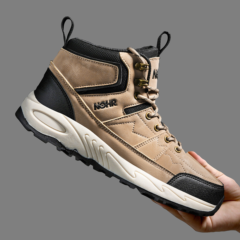 Jinjiang férfi cipő 2024 új plus size magas szárú kültéri szabadidős sport férfi vastag talpú kopásálló csúszásmentes túracipő