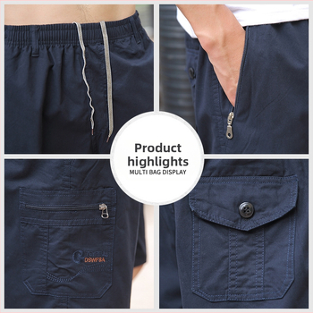 Καλοκαιρινά σορτς plus size, σορτς για χοντρούς άντρες, παντελόνι θαλάσσης, φαρδιά σορτς extra large για άνδρες μέσης ηλικίας 8517