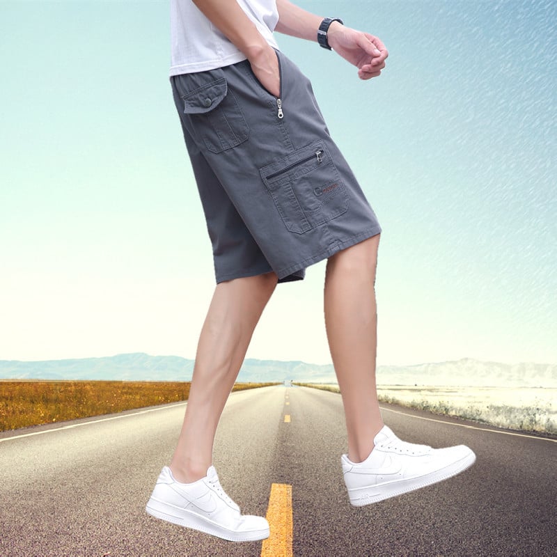 Pantaloni scurți de vară plus size, pantaloni scurți pentru bărbați grași, pantaloni de plajă, pantaloni scurți extra largi pentru bărbați de vârstă mijlocie, 8517