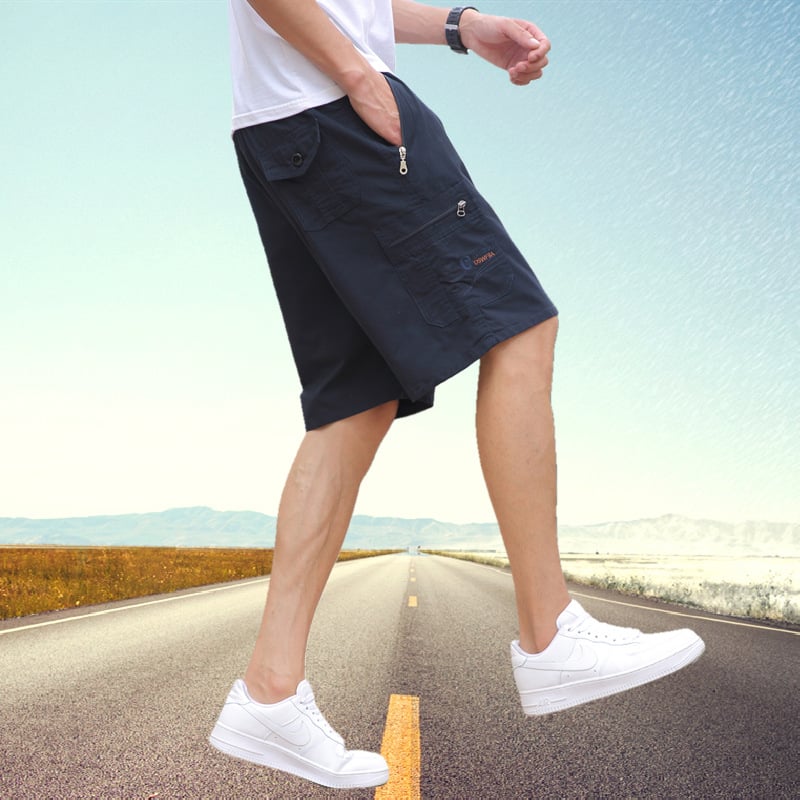 Pantaloni scurți de vară plus size, pantaloni scurți pentru bărbați grași, pantaloni de plajă, pantaloni scurți extra largi pentru bărbați de vârstă mijlocie, 8517