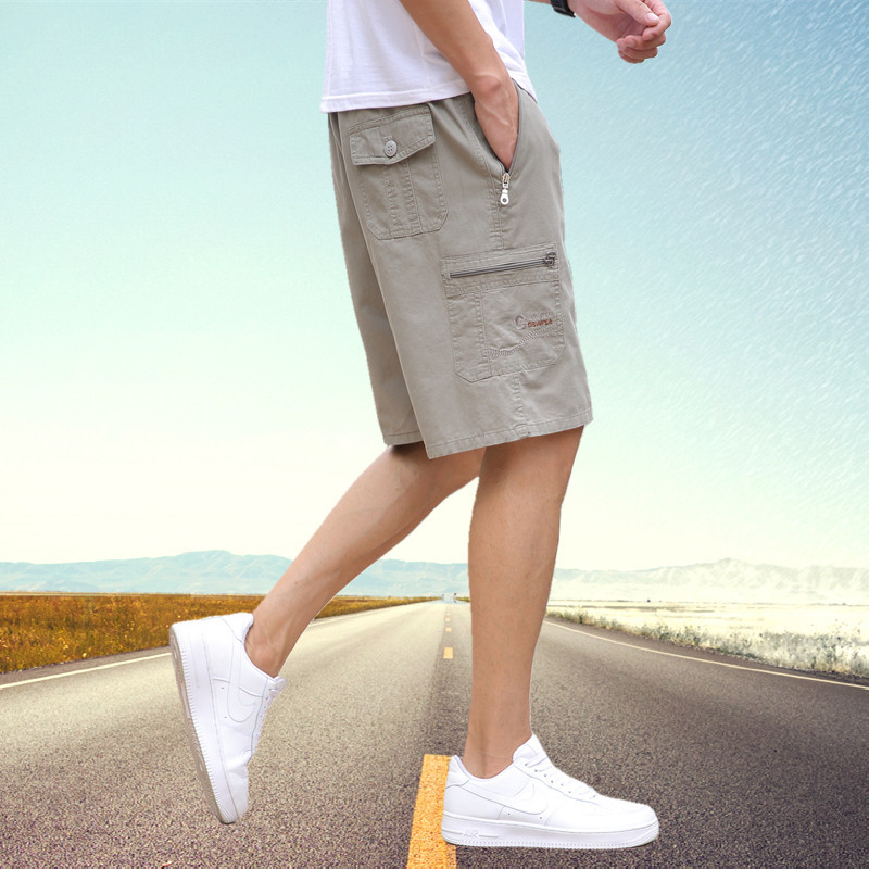 Pantaloni scurți de vară plus size, pantaloni scurți pentru bărbați grași, pantaloni de plajă, pantaloni scurți extra largi pentru bărbați de vârstă mijlocie, 8517