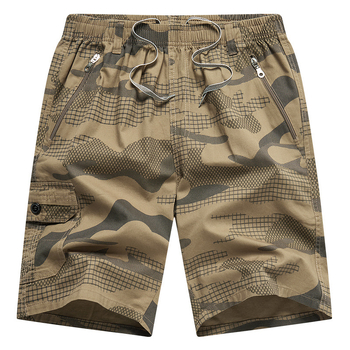 Pantaloni cu cinci puncte pentru bărbați, vară, subțiri, vrac, bumbac pur, camuflaj, pantaloni scurți, casual, exterior, purtare, pantaloni de vârstă mijlocie și vârstnici, tată de vârstă mijlocie