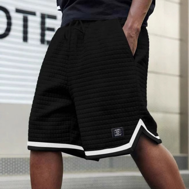 2025-ös határokon átnyúló, forró eladású Temu új, férfi lezser, laza, csíkos, hevederes, divatos, kockás, sport férfi rövidnadrág