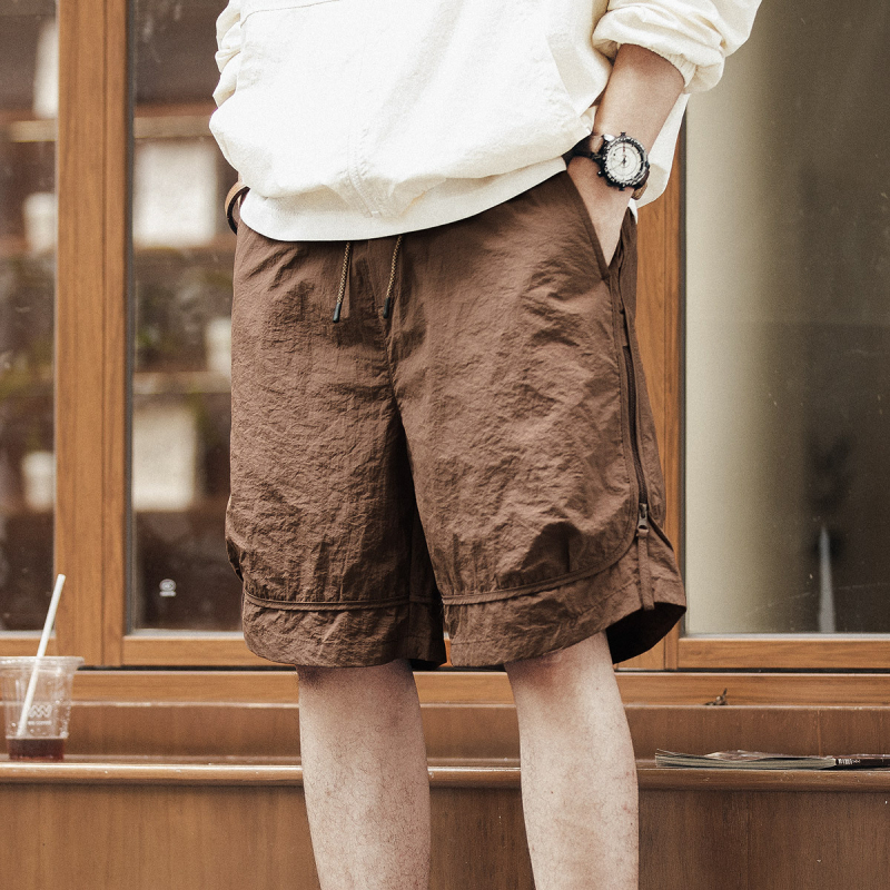 Green Deer Mountain Series kültéri divatos márkájú cargo rövidnadrág, férfi nyári divatos márkájú laza vékony jég selyem ötpontos nadrág, férfi félhosszú nadrág