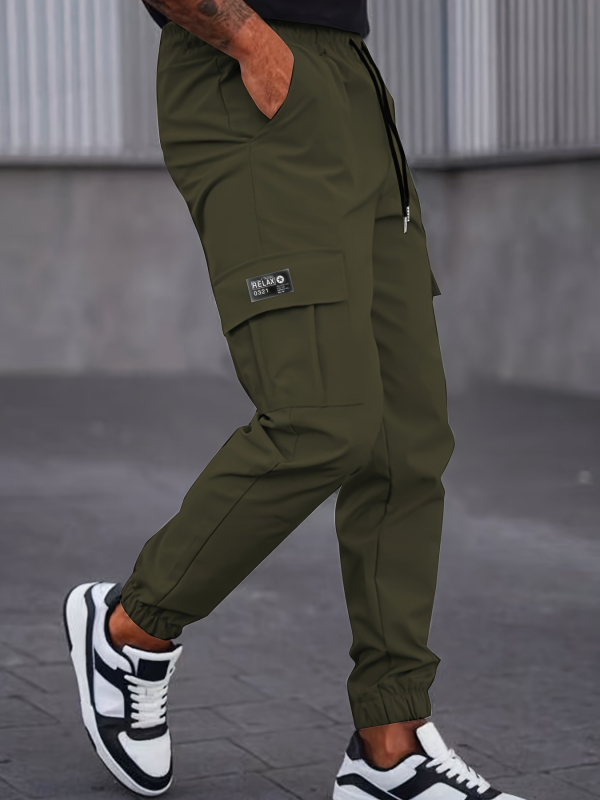 Férfi nadrág, határokon átnyúló, európai méretű, tavaszi és őszi, karcsúsított, ifjúsági, karcsúsított, stílusos, divatos, kültéri, többzsebes, hétköznapi nadrág