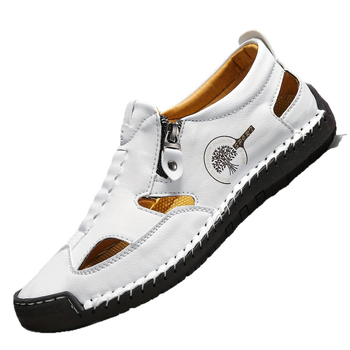 Sandale bărbătești noi transfrontaliere 2025, papuci cusuți, pantofi de plajă, stil casual pentru exterior, rezistenți la uzură, mărime mare, pantofi respirabili pentru bărbați